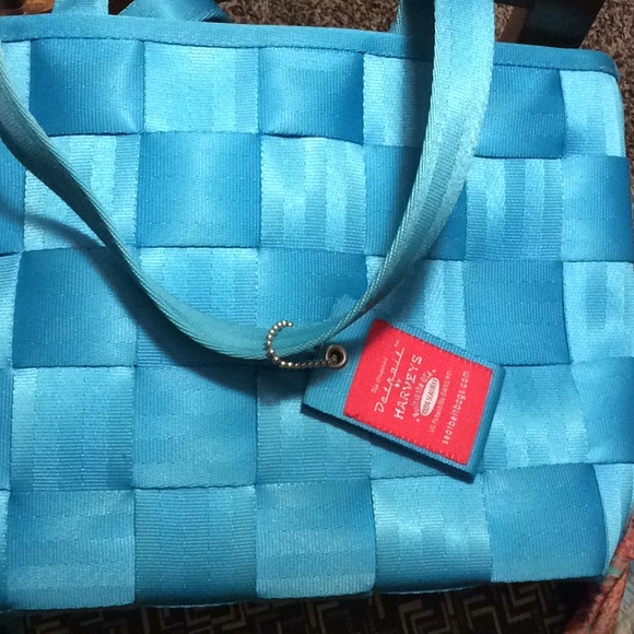 ❌SOLD❌ Harvey’s Blue Seatbelt Shoulder Tote Bag - Picture 9 of 9